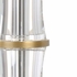 60797 Wildwood 33.5in. Crystal Fiji Lamp with Linen Shade and Clear/Antique Brass Finish