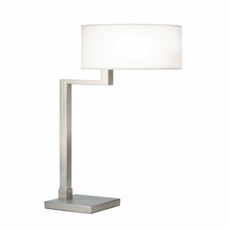 6080.13 Sonneman Quadratto Contemporary Swing Table Lamp with Satin Nickel Finish