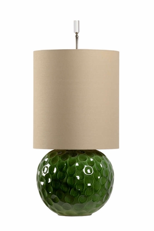60846 Wildwood Ceramic Pine Green Glaze Augusta Lamp - Pine