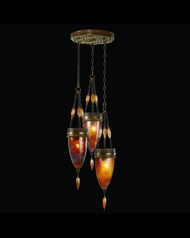608640-2ST Fine Art Lamps Scheherazade 34 inch 3 Light Pendant