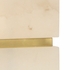 60880 Wildwood 29.5in. Alabaster Parker Lamp with Linen Shade and Natural White/Antique Finish