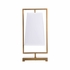 60899 Wildwood 21in. Iron Belle Meade Lamp with Linen Shade and Antique Brass Finish