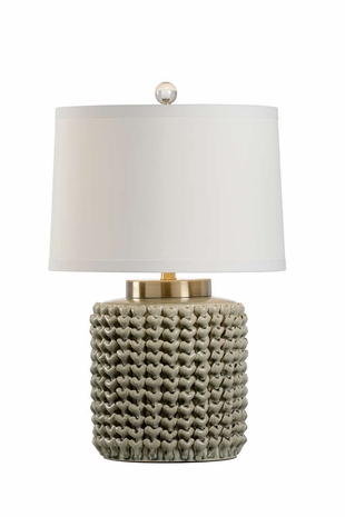 60917 Wildwood Ceramic Gray Glaze Sweater Lamp - Gray