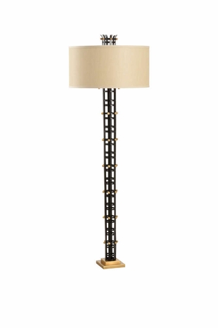 60919 Wildwood Iron Bronze/Antique Brass Ludwig Floor Lamp