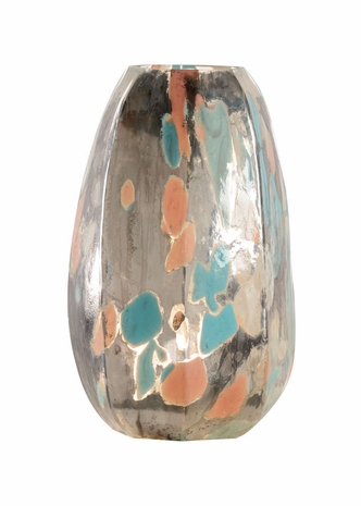 60964 Wildwood 18.5in. Art Glass Yes Please Lamp with Metallic Silver/Multicolor Finish