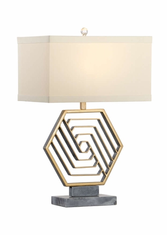 60999 Wildwood Iron Gray/Gold Hexacious Lamp