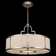 610040ST Fine Art Lamps 8 Light Portobello Road 36" Round Pendant with Silver Finish