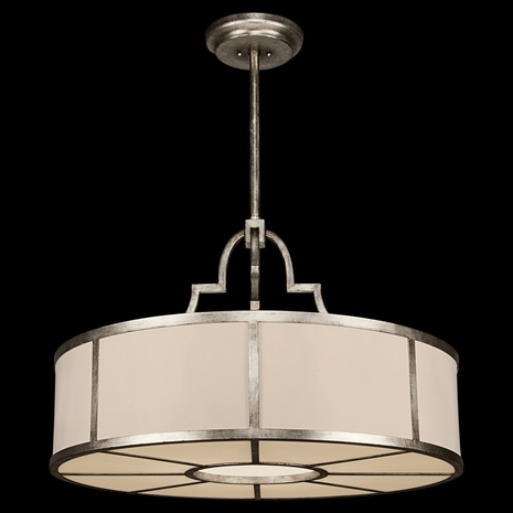 610040ST Fine Art Lamps 8 Light Portobello Road 36" Round Pendant with Silver Finish