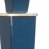 61016 Wildwood Ceramic/Metal Blue/Silver Leaf Harbour Court Lamp