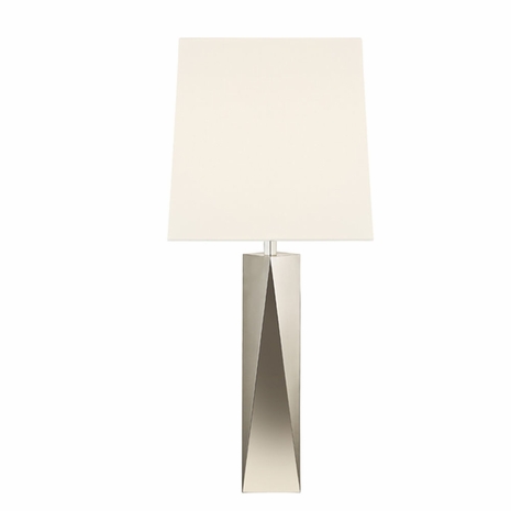 6102.35 Sonneman Facet Contemporary Column Table Lamp with Polished Nickel Finish