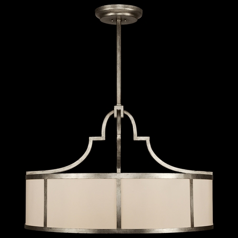 610440ST Fine Art Lamps 8 Light Portobello Road 48" Round Pendant with Silver Finish