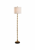 61049 Wildwood 66in. Brantley Floor Lamp - Brass with Silkette Shade and Antique/Natural Black Finish