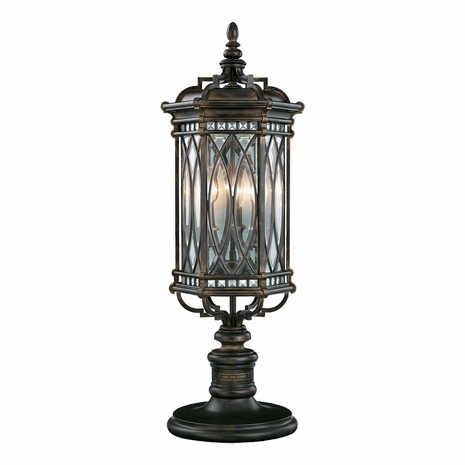 611283 Fine Art Lighting Warwickshire 32"H Outdoor Adjustable Pier/Post Mount with Black Finish