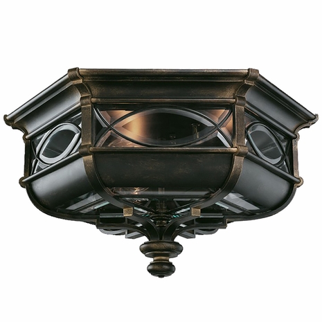611682 Fine Art Lighting Warwickshire 21"W Outdoor Flush Mount with Black Finish