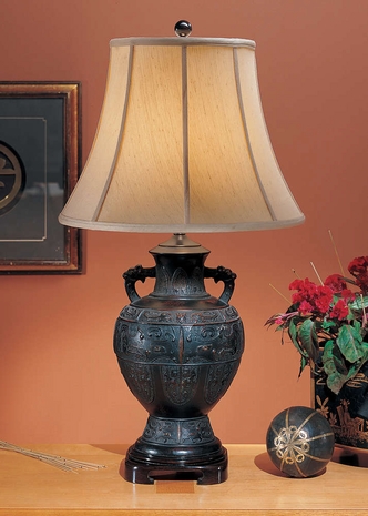 6118 Wildwood Lamps Alloy Chinese Vase Lamp