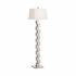61187 Wildwood 64in. Stainless Steel The Square Mile Floor Lamp with Silkette Shade and Polished Nickel Finish