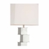 61187 Wildwood 64in. Stainless Steel The Square Mile Floor Lamp with Silkette Shade and Polished Nickel Finish