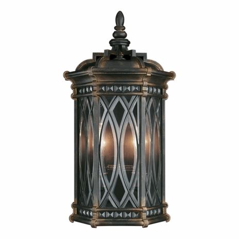 611881 Fine Art Lighting Warwickshire 21"H Outdoor Sconce with Black Finish