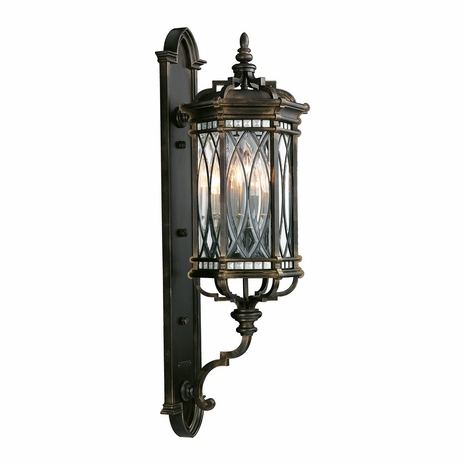 612081 Fine Art Lighting Warwickshire 41"H Outdoor Wall Mount with Black Finish