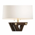 61259 Wildwood 27in. Wood/Brass Zander Table Lamp with Linen Shade and Walnut Finish