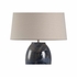 61301-2 Shiga 26.5in. Ceramic Hatsu Table Lamp with Linen Shade and Blue Glaze Finish