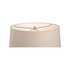 61305-2 Shiga 21in. Ceramic Ahmya Table Lamp with Linen Shade and Sanded Black Glaze Finish