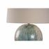 61316-2 Shiga 25in. Ceramic Aoi Table Lamp with Linen Shade and Brown/Green/Cream Finish