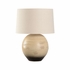61317-2 Shiga 25in. Ceramic Moriko Table Lamp with Linen Shade and Brown Glaze Finish