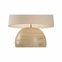 61317-2 Shiga 25in. Ceramic Moriko Table Lamp with Linen Shade and Brown Glaze Finish