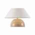 61317 Shiga 25in. Ceramic Moriko Table Lamp with Linen Shade and Brown Glaze Finish