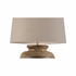 61321-2 Shiga 26in. Ceramic Rika Table Lamp with Linen Shade and Brown Finish