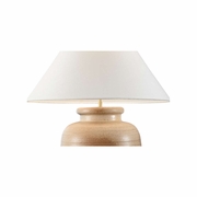 61321 Shiga 26in. Ceramic Rika Table Lamp with Linen Shade and Brown Finish