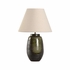 61325-2 Shiga 22.5in. Ceramic Minato Table Lamp with Linen Shade and Green/Brown Glaze Finish