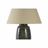 61325 Shiga 22.5in. Ceramic Minato Table Lamp with Linen Shade and Green/Brown Glaze Finish
