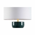 61340 Wildwood 28.5in. Ceramic/Wood Houston Lamp - Forest Green with Linen Shade and Forrest Green Glaze/Gold Leaf Finish