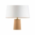 61367 Wildwood 31.5in. Cork/Mdf/Metal Beaujolais Lamp with Silkette Shade and Natural/Antique Brass Finish