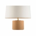 61368 Wildwood 27in. Cork/Metal Corsica Lamp with Linen Shade and Natural/Antique Brass Finish