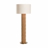 61372 Wildwood 65in. Cork/Metal Loire Floor Lamp with Silkette Shade and Natural/Antique Brass Finish