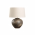 61373-2 Shiga 21in. Ceramic Kota Table Lamp with Linen Shade and Brown Finish