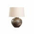 61373-2 Shiga 21in. Ceramic Kota Table Lamp with Linen Shade and Brown Finish