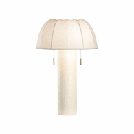 61390 Wildwood 28in. Resin Perruche Table Lamp with Cream Finish