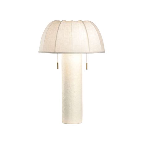 61390 Wildwood 28in. Resin Perruche Table Lamp with Cream Finish