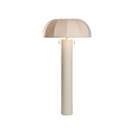 61391 Wildwood 61in. Resin Perruche Floor Lamp with Textured Cream Finish