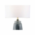 61415 Wildwood 27in. Ceramic/Wood Penelope Lamp - Teal with Linen Shade and Teal Glaze/Gold Leaf Finish