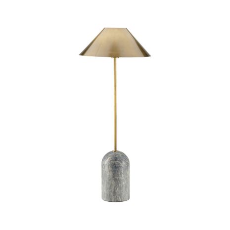 61433 Wildwood 32.5in. Brass/Ceramic Paxton Lamp with Metal Shade and Gray/Antique Brass Finish