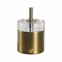 61448 Wildwood 17in. Metal/Crystal Margot Rechargeable Lamp with Linen Shade and Antique Brass/Clear Finish