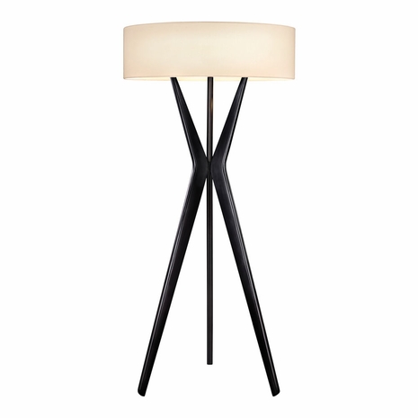 6152-25 Sonneman Bel Air Contemporary Large Floor Lamp with Satin Black Finish