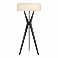 6152-25 Sonneman Bel Air Contemporary Large Floor Lamp with Satin Black Finish