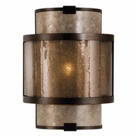 618050ST Fine Art Lamps 1 Light Singapore Moderne 12" Sconce with Bronze Finish