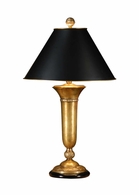 6195 Wildwood 31in. Cast Brass Cedric Lamp with Paper Shade and Hand Rubbed Patina/Black Finish